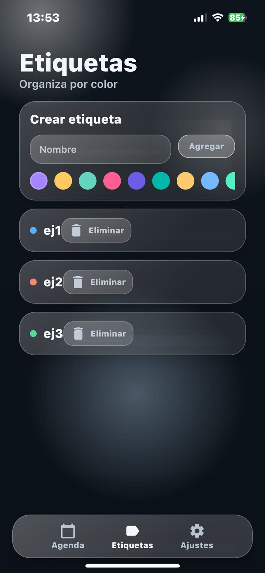Gestion de etiquetas